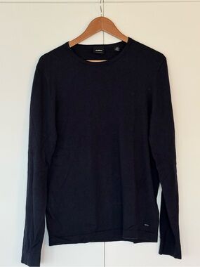 Strellson Men's Long Sleeve Crew in Dark Blue, Size M